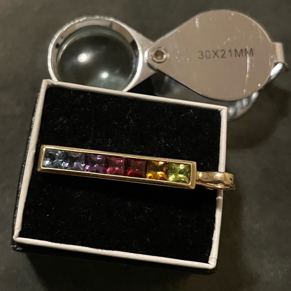 14 k rainbow necklace $350.00